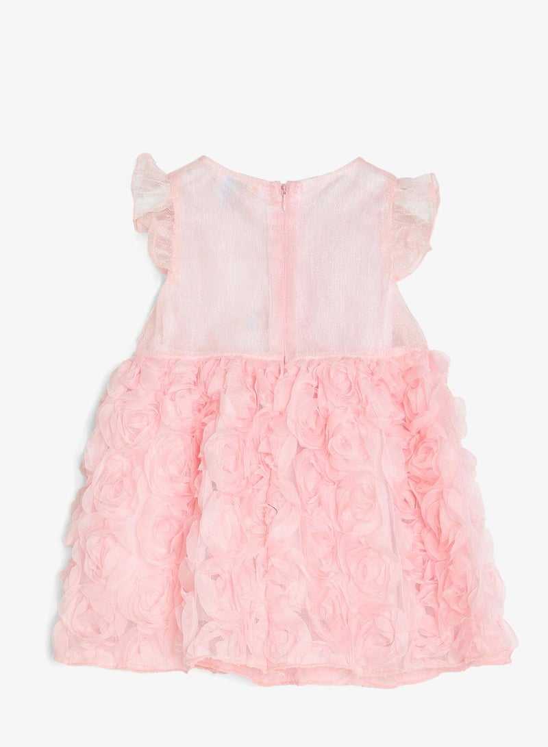 Pinata Floral Textured Bow Occasion Dress - Image 2